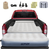 Gotidy Inflatable Truck Bed Mattress For Tacoma Truck Air Mattress 5Ft-5.5Ft For Honda Ridgeline Jeep Gladiator Jt Space-Optimized Design  Built In Pump Detachable Tailgate Section