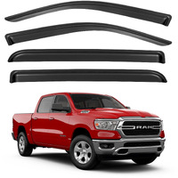 Window Visors Rain Guards For 2019-2025 Dodge Ram 1500 Crew Cab (New Body Style)  Out-Channel Window Vent Wind Deflectors Visors Shades For 19-25 Ram 1500 Full-Size Cab