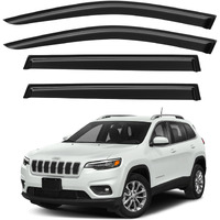 Window Visors Rain Guards For 2014-2023 Jeep Cherokee  Out-Channel Window Vent Wind Deflectors Visors Shades For 14-23 Cherokee