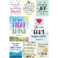 S&O Set Of 8 Scripture Wall Art Poster - Inspirational Faith-Based Artwork - Bible Verse Home Accents - Religious Decor For Prayer Board - Christian Adornments For Living Space & Spiritual Decorations