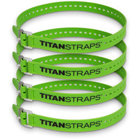 Titan Industrial Straps - Strong & Simple Tie-Downs For Construction (Welders  Diy Home) & 1St Responders - 3 Year Warranty  Batch Tested - 70 Lb. Working Load  Lime Green  4-Pack