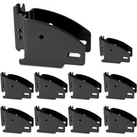 Tenvone 10 Packs Black E-Track Wood Beam End Socket  E Track Accessories Wood Beam Brackets Fit For 2X4 2X6 In Cargo  Truck  Trailer  Storage Lumber Bracket Tie-Down Systems  Shelf Brackets