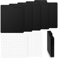 Skyygemm 50 Pcs Cd And Dvd Dividers With Tabs 5 X 5.5 Inch Compact Black Comic Book Disc Dividers Vinyl Cd Storage File Guides Polypropylene Plastic Organizer With Letter Alphabet Label Stickers