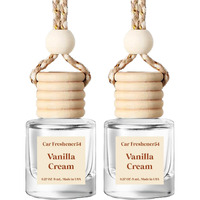 Car Air Freshener Hanging 2 Pack Vanilla Cream Essential Oil Diffuser For Cars  45+ Days Long-Lasting Fragrance  Air Freshener Diffuser Oil For Car Car Air Freshener For Women Gift  Made In Usa