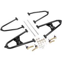 Kuafu Front A Arm Compatible With 2005-2008 Kawasaki Kfx400/ Suzuki Quadsport Z400 Ltz 400 Adjustable Arms Suspension Black&Silvery