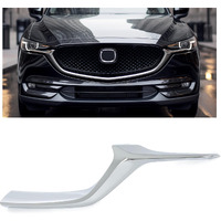 Hecasa Grille Grill Molding Compatible With 2017-2021 Mazda Cx-5 Cx5 Left Side Front Grill Molding Assembly Replacemant For Kb8A-50-7K1B Ma1214107 Chrome Abs Plastic Silvery