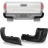 Ecotric Rear Bumper End Cap Compatible With 2016-2023 Toyota Tacoma W/O Sensor Hole Replace For To1105133  To1104133; 52156-04010  52155-04010 Corner Cover Driver And Passenger Side Black