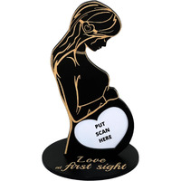 Heart's Sign Baby Ultrasound Photo Frame - Expecting Mom Gift For Pregnant Friend | Pregnant Wife Gifts From Husband | Sonogram Frame Gift For Pregnant Women (Black - Heart)