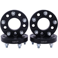 Vlaoschi Black Forged 5X4.75 To 5X5 Wheel Adapters 1 Inch With 12X1.5 Studs Compatible With Chevy Gmc 5 Lug 5X120.65 To 5X127 Adapter For Camaro Corvette Blazer El Camino S10 Jimmy Sonoma - Pack Of 4