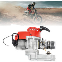 Doonarces 49Cc 50Cc 2-Stroke Pull Start Engine Motor For Mini Dirt Bike Pocket Bike Atv Scooters 2-Stroke 49Cc Gasoline Engine Motor Aluminum  40Mph