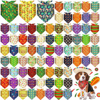 Bulyoou 72 Pcs Mexican Dog Bandanas Bulk Cinco De Mayo Bandanas For Dogs Adjustable Washable Pet Triangle Scarf Soft Kerchief Bib For Mexican Holiday Pet Costume Accessories