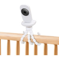 Flexible Baby Monitor Mount Compatible With Vtech Vm819  No Drilling Baby Camera Mount For Crib Without Wall Damage (White)