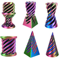 3D Printed Impossible Pyramid Passthrough Sculpture  Cone Fidget Toy  Impossible Cylinder Anxiety Relief Toy  Magic Impossible Passthrough For Desktop Decoration Toy