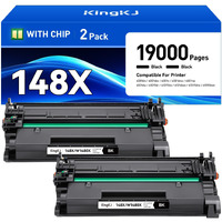 148X Toner Cartridge Black 2-Pack With Chip Compatible For Hp 148A 148X W1480X W1480A Laserjet Pro Mfp 4101Dw 4101Fdn 4101Fdw 4001Dn 4001Dw 4001N Printer Ink 4001Dne 4001Dwe 4101Dwe 4101Fdne 4101Fdwe