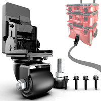 Packout Caster Wheel Kit  Upgraded Metal Front Wheels Fit For Milwaukee Packout Rolling Tool Box-Accessories For Packout Toolbox  Folding Packaging Accessories Make Shipping Easy