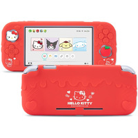 Kuitmor Switch Lite Protective Case Soft Silicone Protective Shell Anti-Scratch Protective Cover Case For Switch Lite With 2 Thumb Grip Caps - Hlk Red