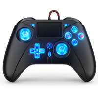 Compatible With Ps5 Controller  Wired Controller For Playstation 5/Ps4/Pc  Gaming Controllers  Gamepad With Dual Vibration 6-Axis Gyroscope Support Turbo Macro Multi Touch Pad 3.5Mm Audio Jack