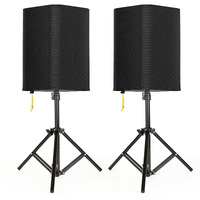 Nookat 8 Inch Pa/Dj Speaker Cover For Powered Speaker Mounted On Stand  2 Pack Outdoor Speaker Cover 600D Thick Oxford Fabric Waterproof Uv Protection Dustproof(Black)