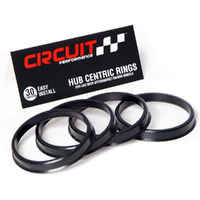 Circuit Performance Hub Centric Rings (4 Pack) - 76.1 To 64.1 Black Nylon Hubrings - Compatible With Honda Civic  Accord  Most Acura With 64.1Mm Vehicle Hub Using Wheels With 76.1Mm Centerbore