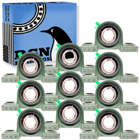 Pgn Ucp205-16 Pillow Block Bearing - Pack Of 10 Mounted Pillow Block Bearings - Chrome Steel Bearings With 1"" Bore  Self Alignment