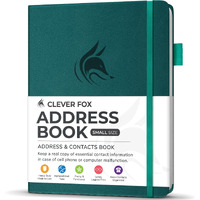 Clever Fox Address Book With Alphabetic Tabs - Pu Leather Telephone And Address Book For Keeping Contacts Safe  Contact Organizer Journal  Small Size (4.0 X 5.5"")