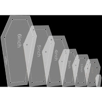 Nbeads 7 Pcs Coffin Acrylic Quilting Templates  7 Sizes Clear Coffin Sewing Template Acrylic Quilting Stencils For Patchwork Quilting Diy Crafts Decoration Scrapbooking Embellishments