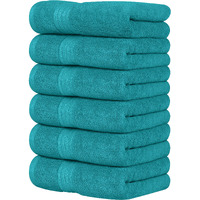 Utopia Towels 6 Piece Premium Hand Towels Set  (16 X 28 Inches) 100% Ring Spun Cotton  Lightweight And Highly Absorbent Towels For Bathroom  Travel  Camp  Hotel  And Spa (Turquoise)