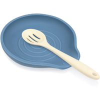 Vanlonpro Silicone Spoon Rest For Stove Top - Bpa-Free  Heat-Resistant Spoon Holder - Spoon Rest For Kitchen Counter - Large Cooking Utensil Rest For Spoons  Spatulas  Ladles Or Tongs - Indigo