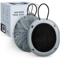 Mainbasics Shower Tool Duo 2-1 Shower Loofah Sponge And Exfoliating Body Scrubber (2 Pack  Skyway)