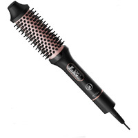 Cinostar Heated Round Brush For Hair Straightener  Curler  And Volumizer  1.5 Inch Curling Styler  Negative Ion Thermal Brush  With 6 Temp Settings  Fast Heating  Dual Voltage For Travel  Rose Gold