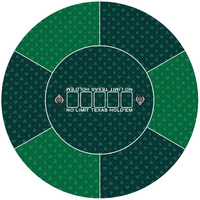 Leryg Round Poker Mat 39/47/55/63 Inch 6-10 Person Texas Poker Rubber Mat  Foldable Tabletop  Portable Poker Tabletop  Suitable For Poker Games  Blackjack  Casino Layout(Green 80 * 80Cm)
