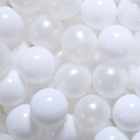 Gogoso Ball Pit Balls For Toddlers Kids Plastic Balls For Ball-Pit Playpen Pool Baby Pastel Bpa-Free Non Toxic Pastel Crush Proof Bal White+Pearl White 50Pcs