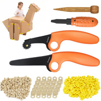 Zlemma Cardboard Construction Tools Kit 966-Pieces  Cardboard Project Tools For At Home Play + Classroom Learning  Reusable Tools For Boys And Girls