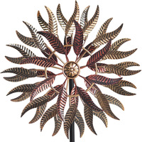 Senflame Large Outdoor Metal Wind Spinner Two-Way Wind Sculptures 360 Degrees Kinetic Wind Spinners Yard Art Decor For Patio  Lawn & Garden 63 * 13.4 Inches
