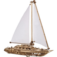 Ugears Serenitys Dream Model Yacht - Model Ships Kits For Adults - Wooden Models To Build For Adults - 3D Puzzles Adult Ship Model Kit - Diy Wooden Model Boats For Enthusiasts