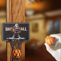 Gysh Indoors Office Desktop Mini Basketball Hoop Smallest Foam Basketball And Hoop Stands It Can Be Installed On The Desk Or Table Basketball Game Desk Toys For Office For Adults (Eagle)