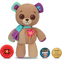 Thready Bear - Interactive 14"" Plush Teddy Bear. Make A Wish & Bear Comes To Life. Magical Expressive Button Eyes - Happy  Sad  Winks & Blinks. 70+ Expressions & Reactions. Batteries Included. Ages 3+