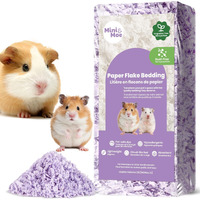 Mini&Moe Hamster Bedding: Dust-Free And Odor Control Moisture Absorbent Natural Paper Small Pet Bedding - For Guinea Pigs  Hamsters  And Rabbits  12 Liters