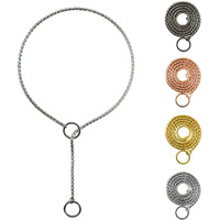 Ximipet Heavy Duty Dog Choke Collar Slip Dog P Chain Snake Collar Plating Anti-Rust Dog Training Collars For Small Large Dogs Black/Gold/Silver/Rose Gold 15.5In-29.5In (19.5In  Silver)