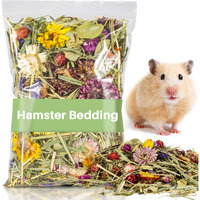 Sukh 150G Hamster Bedding - Flowers & Herbs Odor Control Dwarf Gerbil Robo Katy Habitat Decor Hamster Forage Gerbils Mice Lemmings Degus Or Other Small-Sized Pets