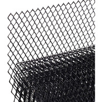 Aggauto Universal 40""X13"" Car Grill Mesh - Aluminum Alloy Automotive Grille Insert Bumper 6X12Mm Hexagon Hole  One Of The Most Multifunctional Shape Grids 100X33Cm Black