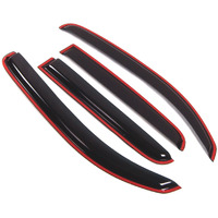 Car Window Rain Guard | In-Channel Visors Auto Side Window Deflectors | Windows Visor Rain Shields Compatible With 2006-2011 Chevrolet Hhr | 4 Pcs Set  Wd2-070I  Dark Smoke