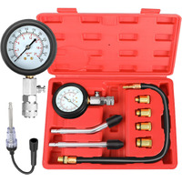 Betooll 9Pcs Compression Tester With Spark Plug Tester - 300Psi Car And Motorcycle Engine Cylinder Compression Gauge Automotive Tool