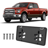 Front License Plate Frame For F150 2015-2017 Licence Plate Holder Fits Perfectly With Curvature Of Front Bumper F150 License Plate Frame Replace Oe Fl3Z17A385B