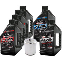 Maxhiflo Vttock15 Complete Engine Oil Change Kit For V-Twin Full Synthetic Harley Davidson Twin Cam  6 Quart
