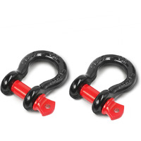 Jamiikury 2 Pcs Shackles 1/2"" D Ring Shackle 12 Ton (26 455 Lbs) Maximum Break Strength With 5/8"" Pin For Tow Strap Winch Off Road Vehicle Recovery