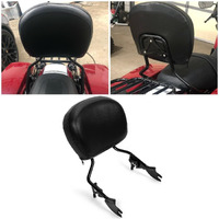 Kuafu Adjustable Backrest Sissy Bar With Leather Pad Detachable Compatible With 2009-2024 Harley Davidson Touring Road King Street Glide Electra Glide Road Glide Ultra Limited Black
