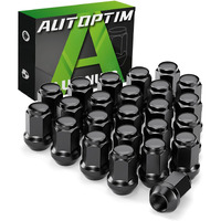 Autoptim M12X1.5 Lug Nuts - Replacement For 1984-2023 Toyota 4Runner  1995-2022 Tacoma  2000-2006 Tundra Aftermarket Wheel Lug Nuts  19Mm Hex Black Soild One-Piece Closed End Tire Lug Nut (24Pcs)