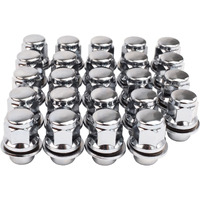 M12X1.5 Lug Nuts With Mag Flat Seat 24 Pcs 13/16"" 21Mm Hex 1.46X1.18 Chrome Wheel Lug Nut Compatible With Tacoma 4Runner Fj Cruiser Corolla
