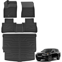 Karpal Floor Mats For 2021-2024 2025 Nissan Rogue (Not For Sport)  Tpe Rubber All Weather Protection Heavy Duty Floor Liners Cargo Mats Full Set Nissan Rogue Accessories Car Mats
